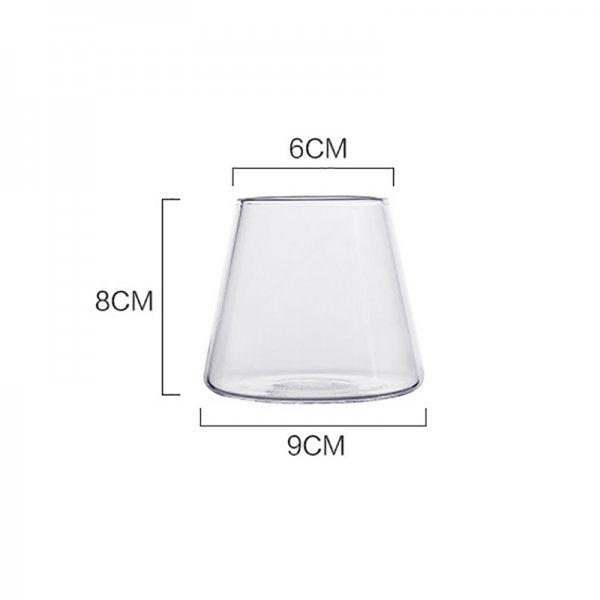 200ml Anti Scalding Clear Double Wall High Borosilicate Coffee Tea Cup Breakfast Mug Double Cup with Handle